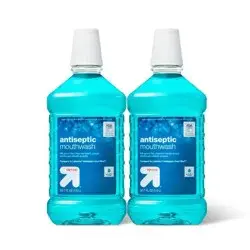 Antiseptic Blue Mint Mouthwash - 50.7 fl oz/2pk - up & up™