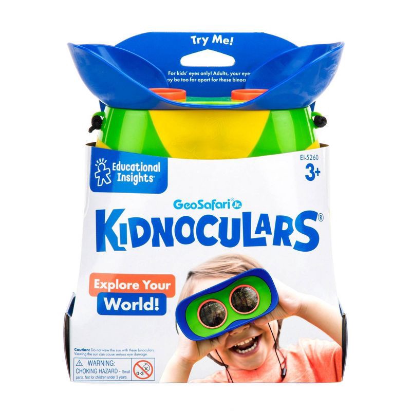 slide 4 of 6, Educational Insights GeoSafari Jr. Kidnoculars Blue: Plastic Educational Toy, Teaching Aid for Nature Exploration, 1 ct