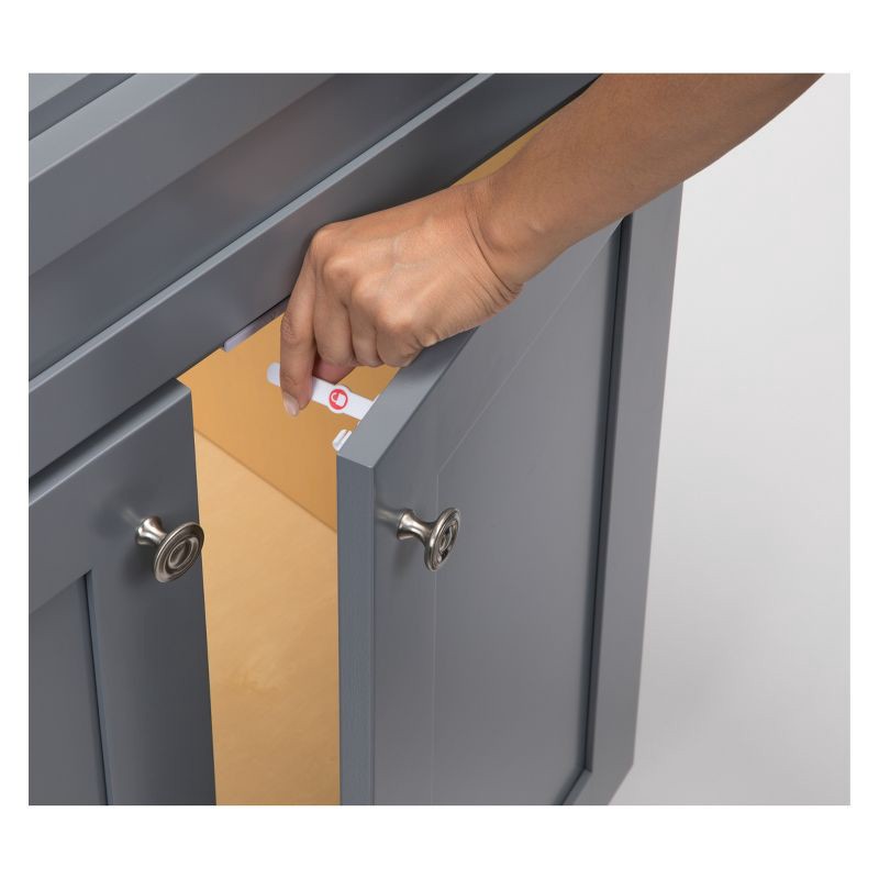 slide 3 of 5, Safety 1st Adhesive Cabinet Latch for Childproofing - 4pk, 4 ct