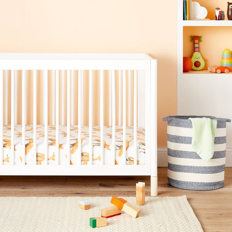 slide 2 of 5, Crib Fitted Sheet - Cloud Island™ Foxes, 1 ct