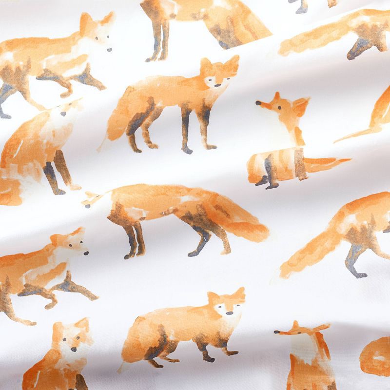 slide 4 of 5, Crib Fitted Sheet - Cloud Island™ Foxes, 1 ct