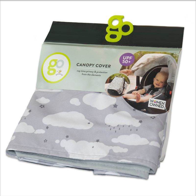 slide 3 of 4, Go by Goldbug Car Seat Canopy Cover Clouds, 1 ct