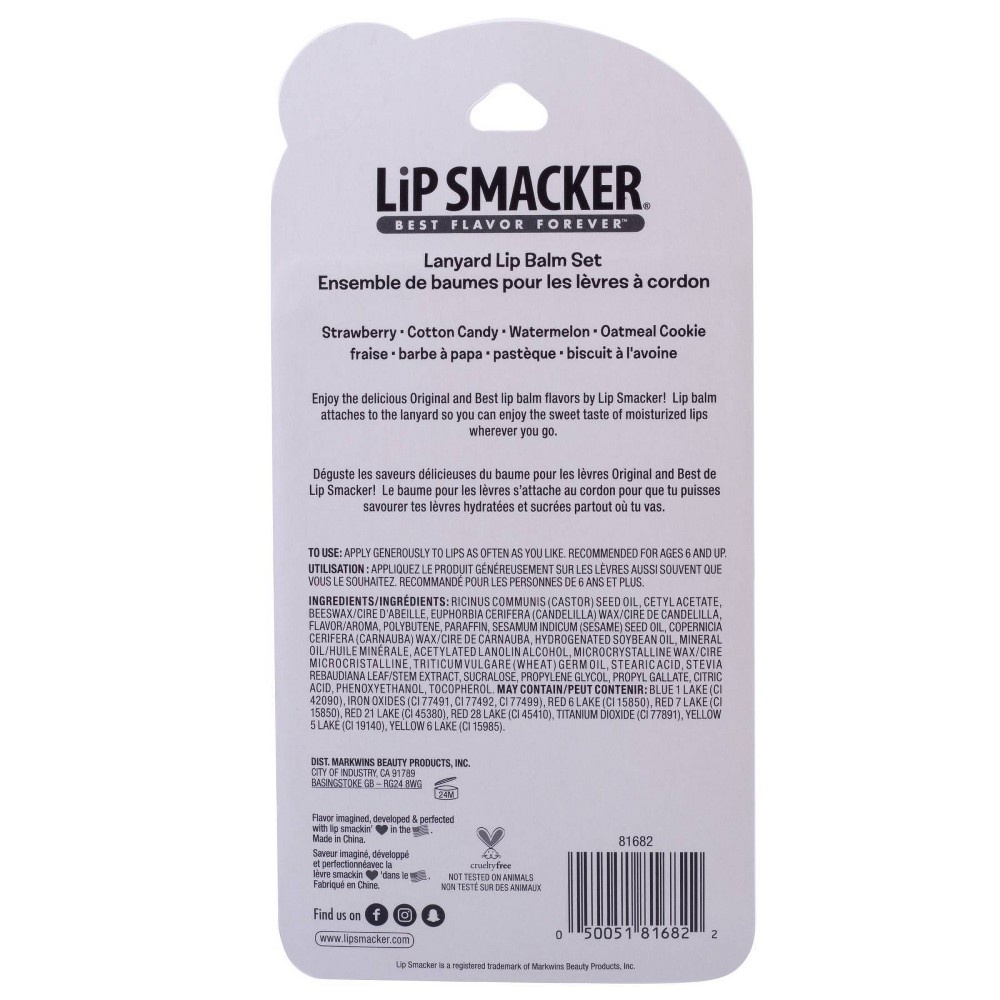 slide 3 of 3, Lip Smackers Lanyard Lip Balm Set- Original & Best, 4 ct