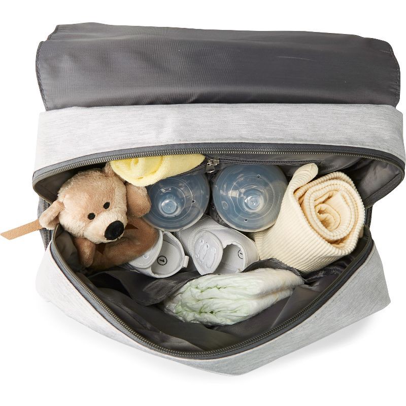 slide 7 of 12, Eddie Bauer Cascade Back Pack Diaper Bag - Black/Gray, 1 ct