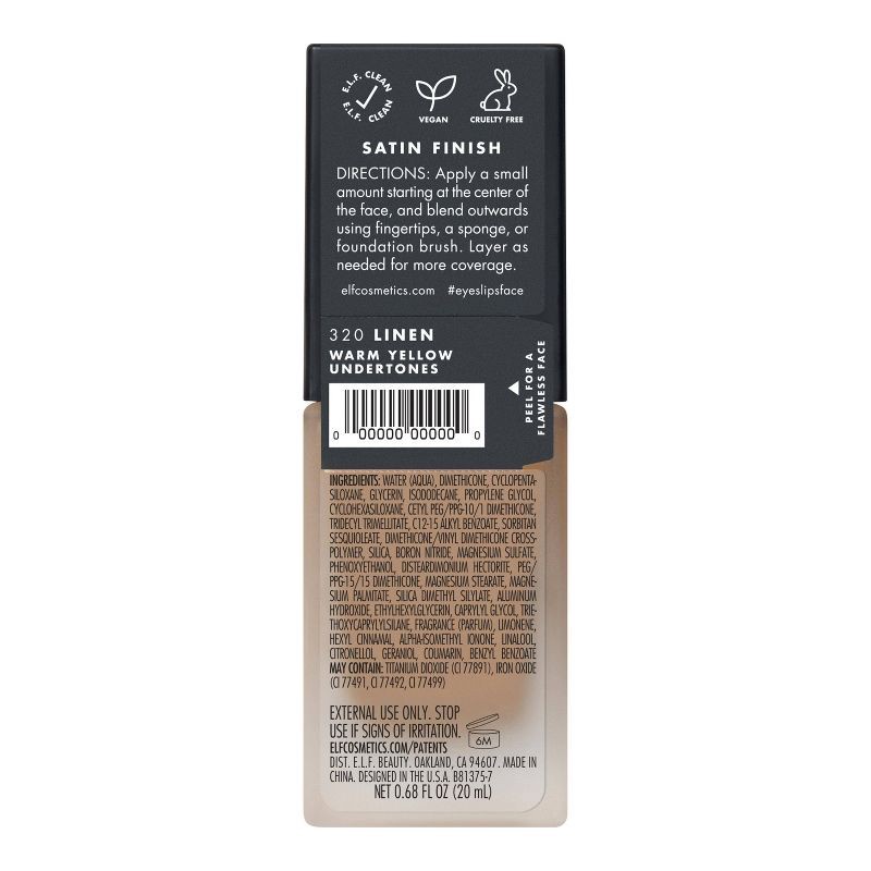 slide 2 of 6, e.l.f. Flawless Finish Foundation - Linen - 0.68 fl oz, 0.68 fl oz