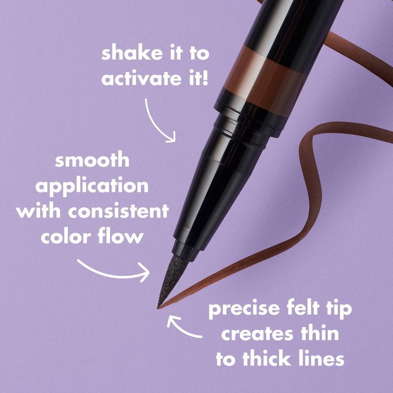 slide 6 of 10, e.l.f. H2O Proof Eyeliner Pen - Waterproof - Jet Black - 0.02 fl oz, 0.02 fl oz