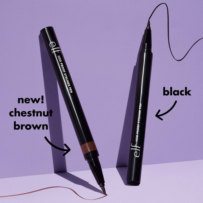 slide 7 of 10, e.l.f. H2O Proof Eyeliner Pen - Waterproof - Jet Black - 0.02 fl oz, 0.02 fl oz