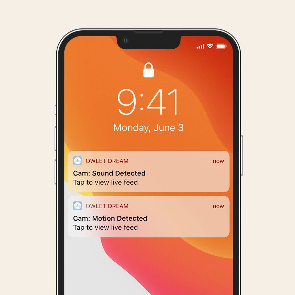 slide 7 of 8, Owlet Cam Smart Baby Monitor - HD Video Monitor with Camera, Encrypted WiFi, Humidity, Room Temp, Night Vision & 2-Way Talk, 1 ct
