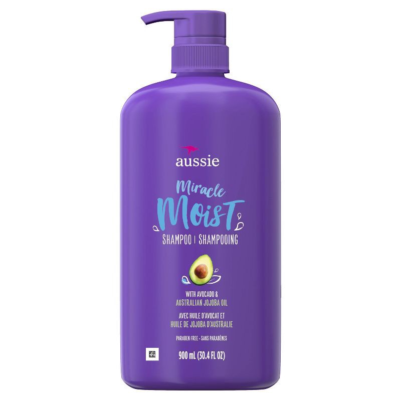 slide 1 of 9, Aussie Paraben-Free Miracle Moist Shampoo with Avocado & Jojoba for Dry Hair - 30.4 fl oz, 30.4 fl oz