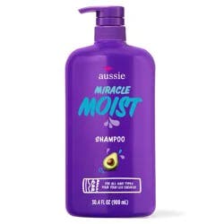 Aussie Paraben-Free Miracle Moist Shampoo with Avocado & Jojoba for Dry Hair - 30.4 fl oz