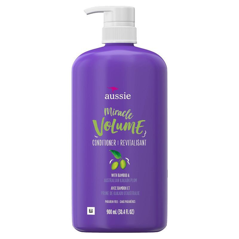 slide 1 of 7, Aussie Paraben-Free Miracle Volume Conditioner with Plum & Bamboo for Fine Hair - 30.4 fl oz, 30.4 fl oz