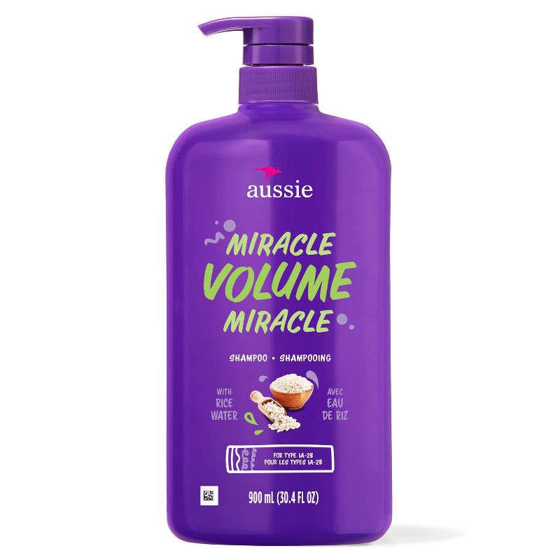 slide 8 of 9, Aussie Paraben-Free Miracle Volume Shampoo with Plum & Bamboo For Fine Hair - 30.4 fl oz, 30.4 fl oz