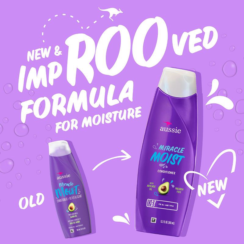 slide 3 of 9, Aussie Miracle Moist Conditioner - 12.1 fl oz, 12.1 fl oz