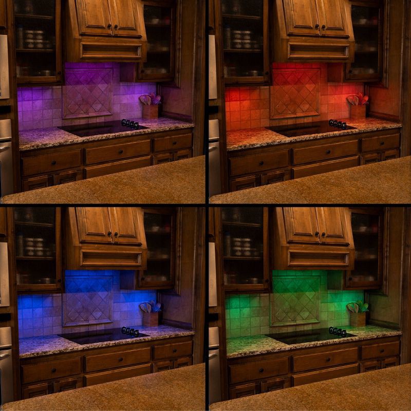 slide 6 of 10, Energizer 2pk 40 Lumens Indoor LED Color Changing Puck Cabinet Lights White: Tap & Touch Closet Light, Battery Operated, 2 ct