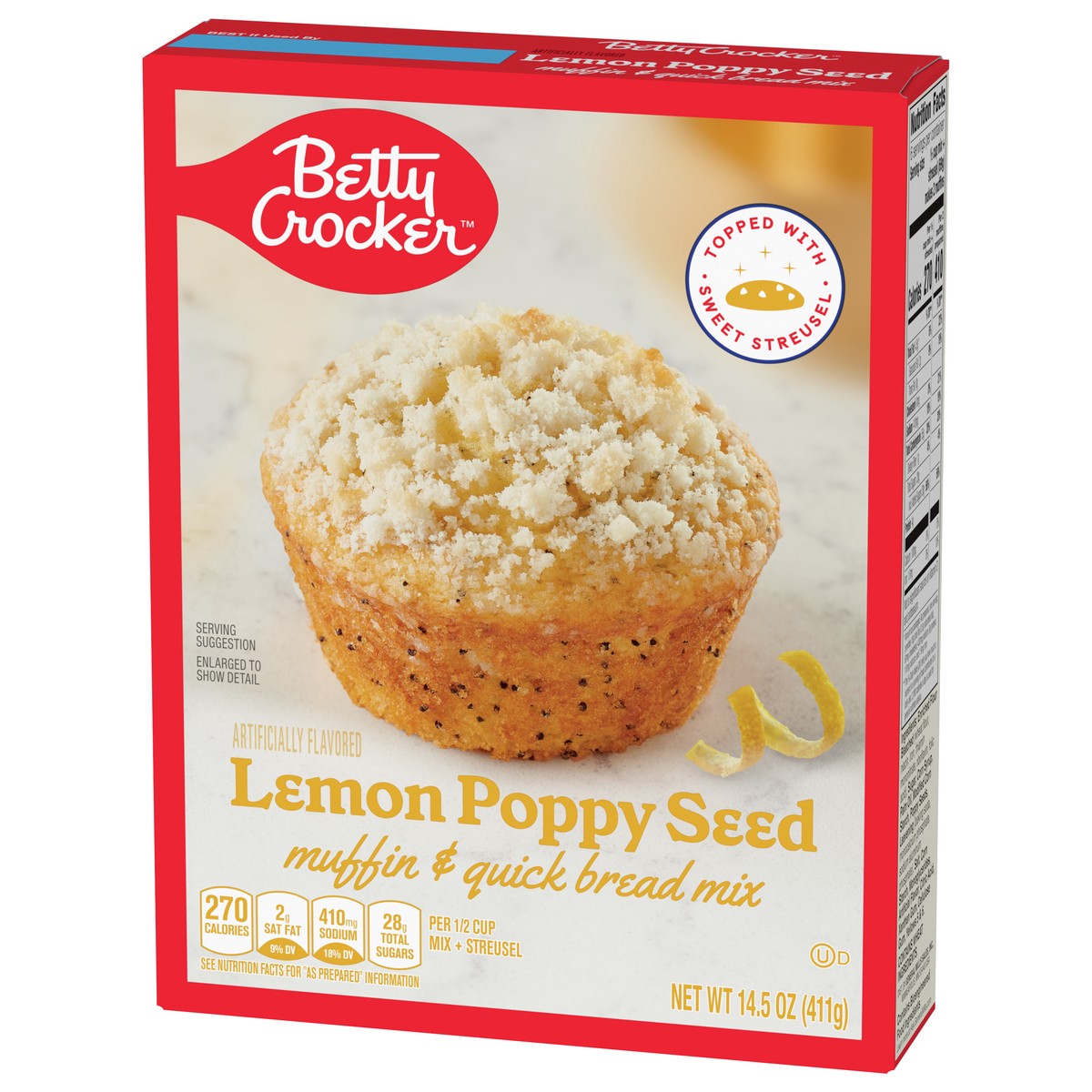 slide 2 of 9, Betty Crocker Muffin and Quick Bread Mix, Lemon Poppy Seed With Streusel, 14.5 oz, 14.5 oz