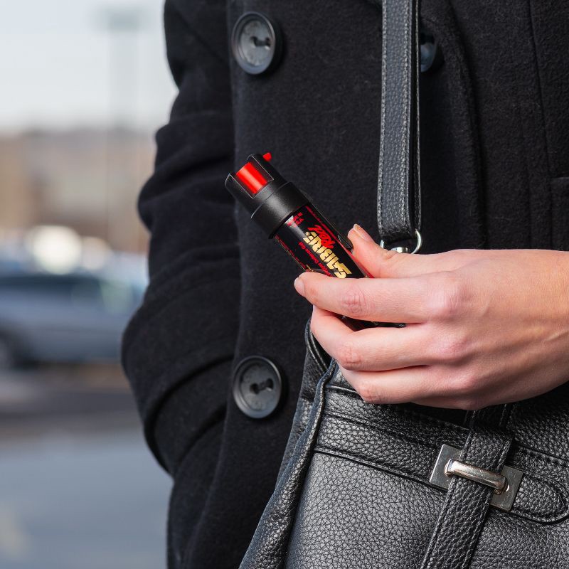 slide 8 of 9, Sabre Pepper Gel Black: OC Spray Gel, Plastic, 4" Height, 0.67 oz, Compact Defense, 0.67 oz