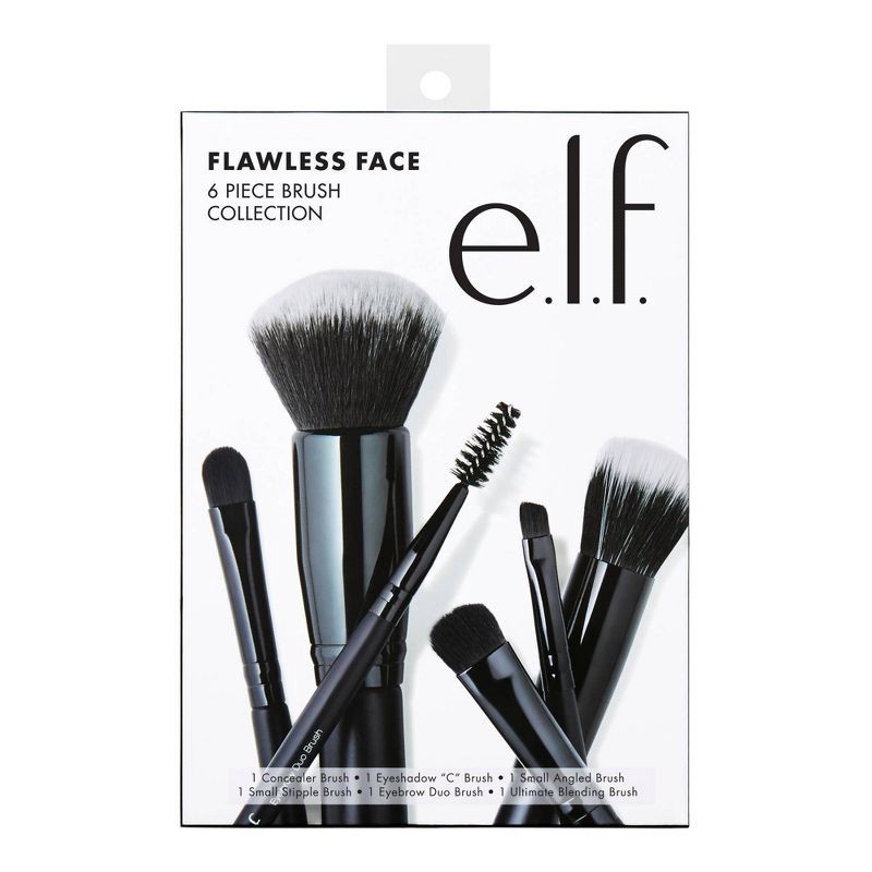 slide 2 of 3, e.l.f. Flawless Face Brush Collection - 6pc, 6 ct