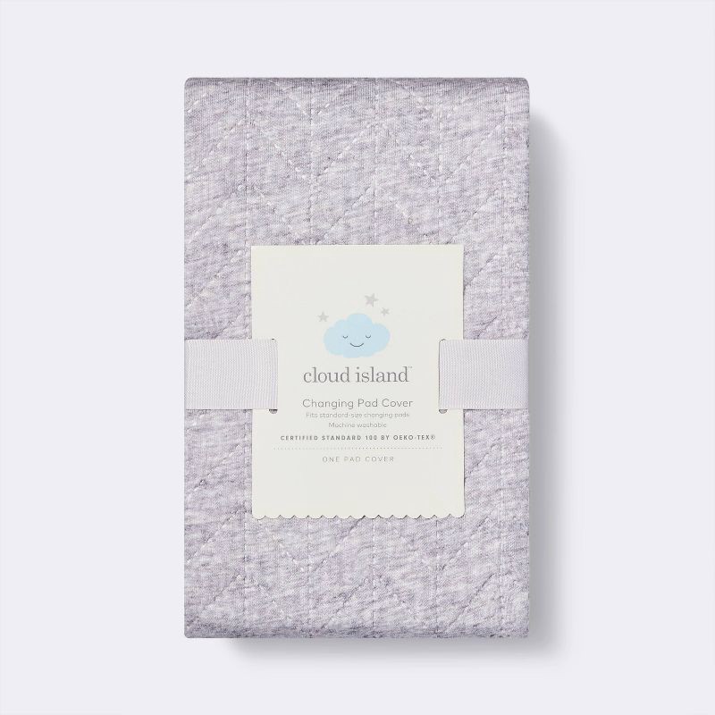 slide 4 of 4, Changing Pad Cover Gray - Cloud Island™, 1 ct