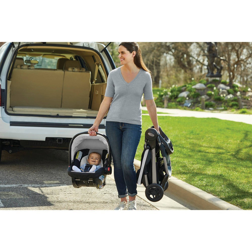 slide 4 of 7, Graco FastAction Fold SE Travel System with SnugRide Infant Car Seat - Asher, 1 ct