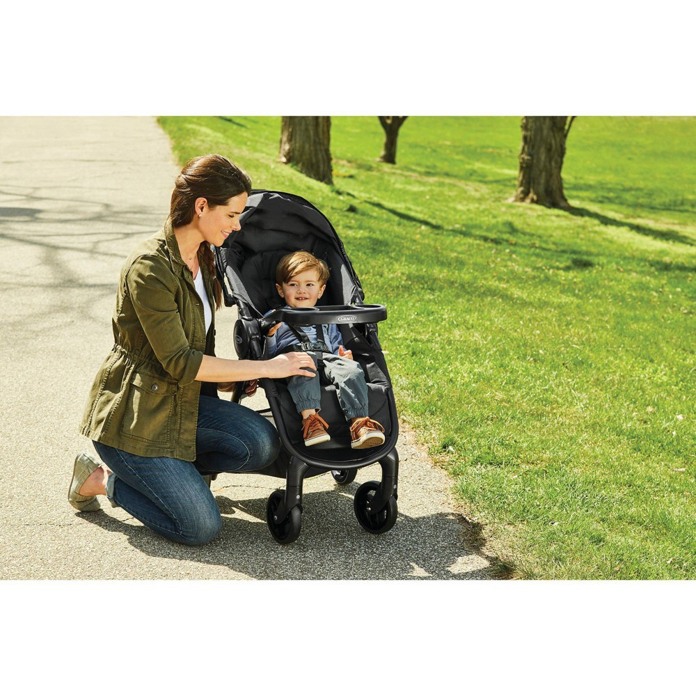 Graco fastaction fold click outlet connect travel system asher