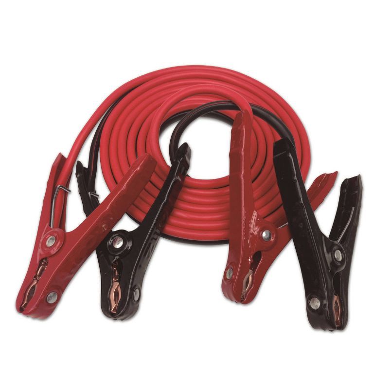 slide 1 of 3, 12ft 8 Gauge Booster Cables Red - Justin Case, 12 ft