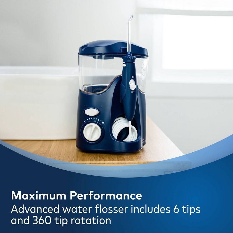 slide 4 of 10, Waterpik Ultra Countertop Water Flosser - WP-113 - Blue, 1 ct