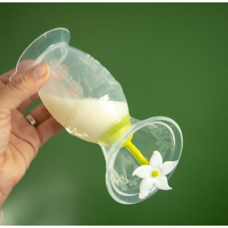 slide 6 of 7, haakaa Breast Pump with Suction Base and White Flower Stopper - 5oz, 5 oz