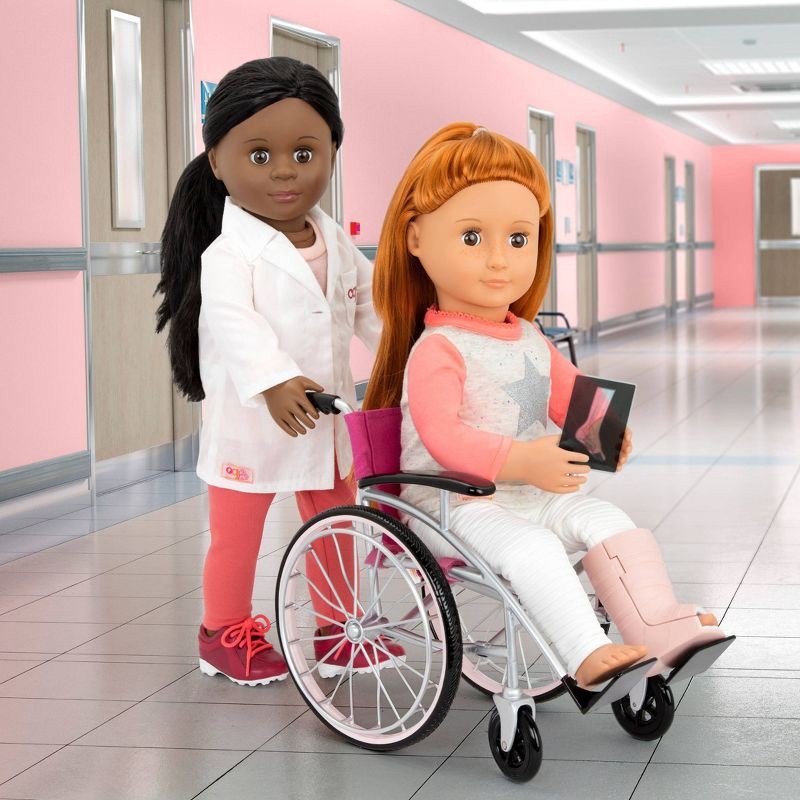 slide 2 of 5, Our Generation Heals on Wheels - Wheelchair Accessory Set for 18" Posable Dolls, 1 ct