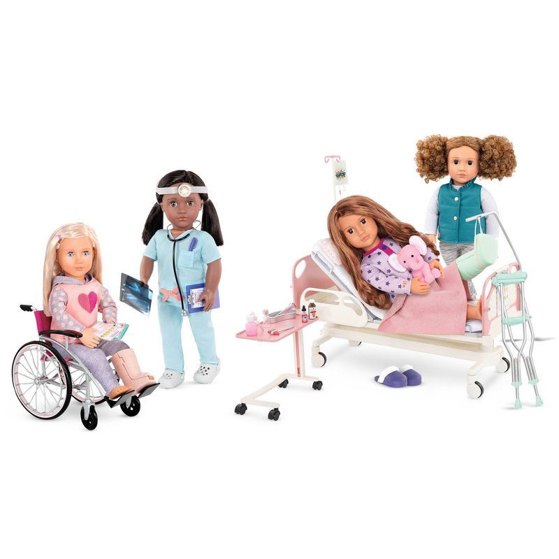slide 3 of 5, Our Generation Heals on Wheels - Wheelchair Accessory Set for 18" Posable Dolls, 1 ct