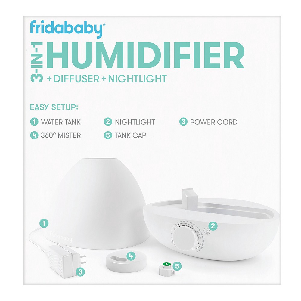 slide 6 of 12, Fridababy 3-in-1 Humidifier with Diffuser and Nightlight, 1 ct