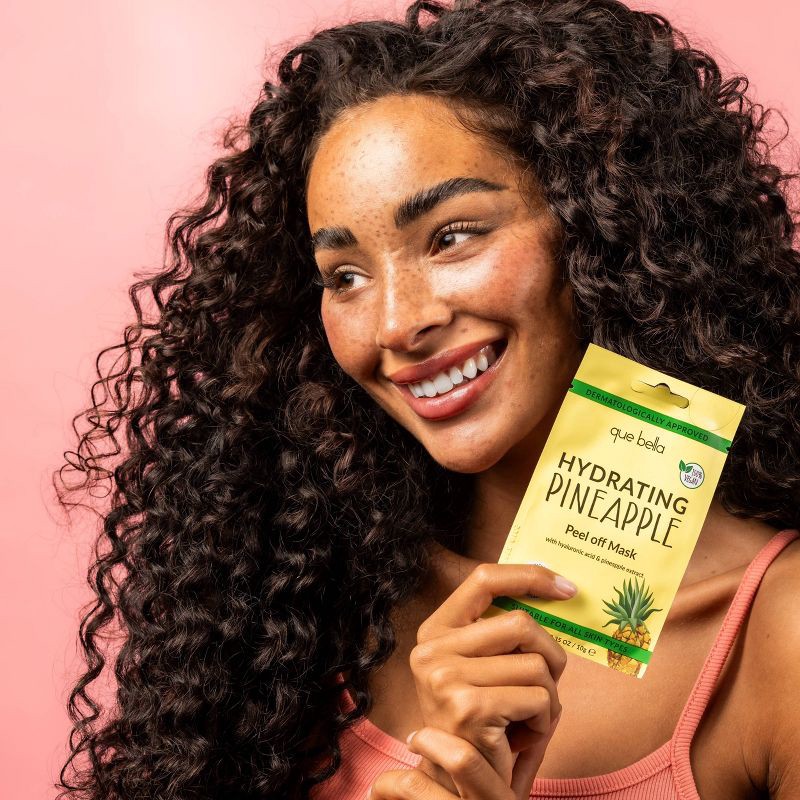 slide 4 of 6, Que Bella Hydrating Pineapple Peel Off Mask - 0.35oz, 0.35 oz