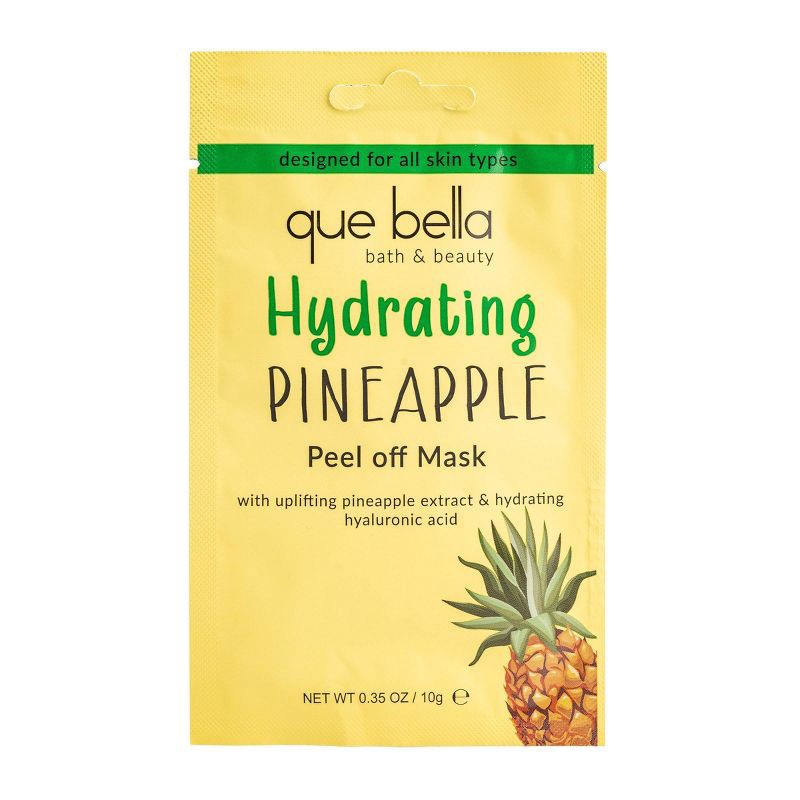 slide 1 of 5, Que Bella Hydrating Pineapple Peel Off Mask - 0.35oz, 0.35 oz