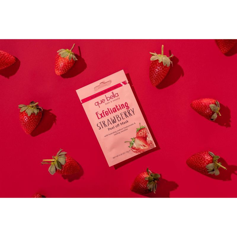 slide 4 of 5, Que Bella Exfoliating Strawberry Peel Off Mask - 0.35oz, 0.35 oz