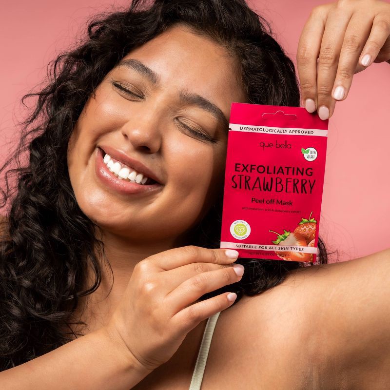 slide 6 of 6, Que Bella Exfoliating Strawberry Peel Off Mask - 0.35oz, 0.35 oz