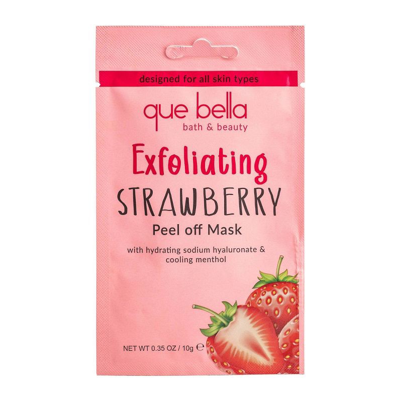 slide 1 of 5, Que Bella Exfoliating Strawberry Peel Off Mask - 0.35oz, 0.35 oz