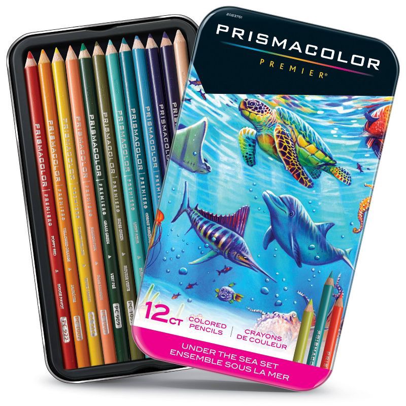 slide 2 of 6, Prismacolor Premier 12pk Colored Pencils - Under the Sea, 12 ct