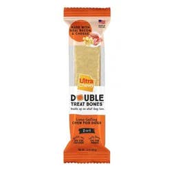 Ultra Chewy Double Bones Bacon and Cheese Flavor Single Dry Dog Treat - 2.8oz