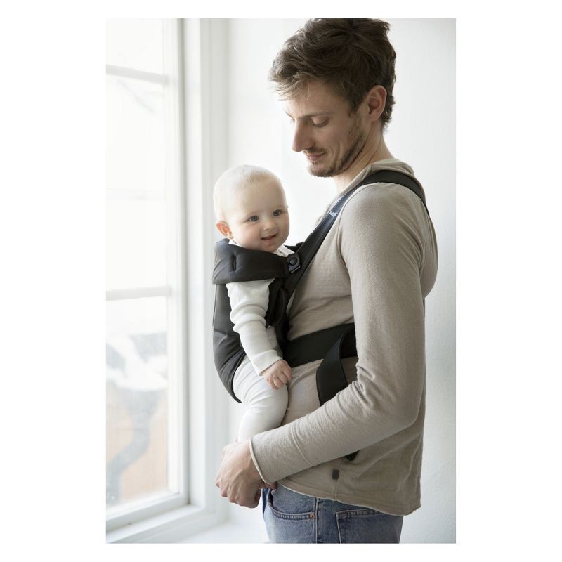 slide 3 of 6, BabyBjorn Baby Carrier Mini Cotton - Black, 1 ct