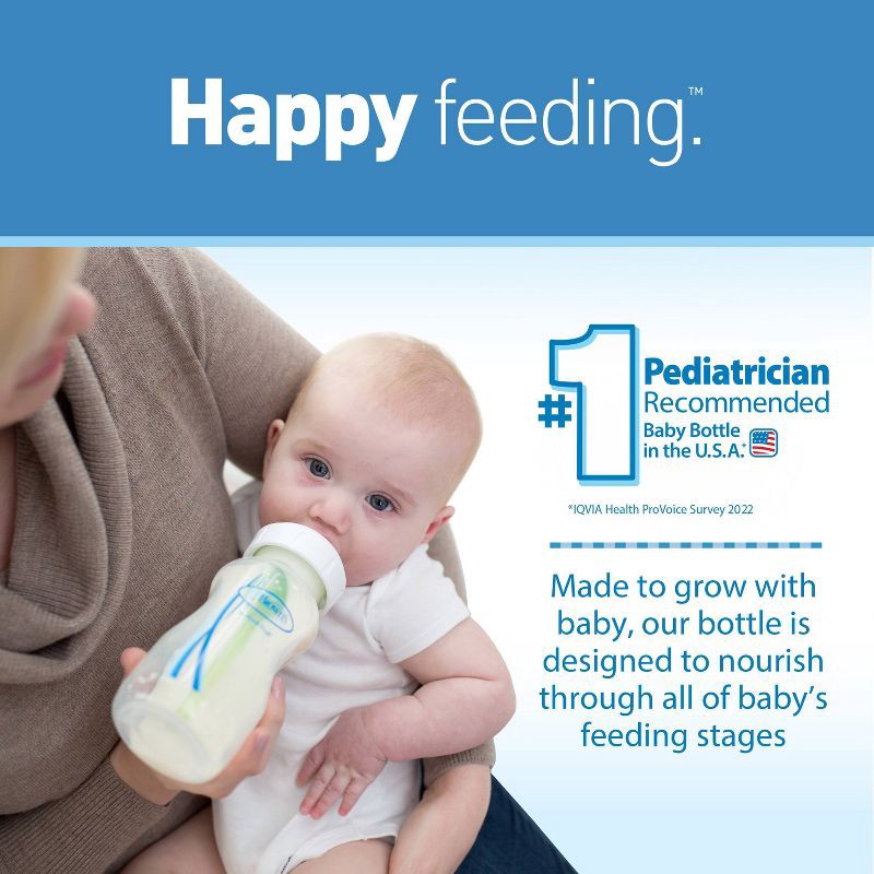 slide 3 of 20, Dr. Brown's 5oz Anti-Colic Options+ Wide-Neck Baby Bottle with Level 1 Slow Flow Nipple - 0m+, 5 oz
