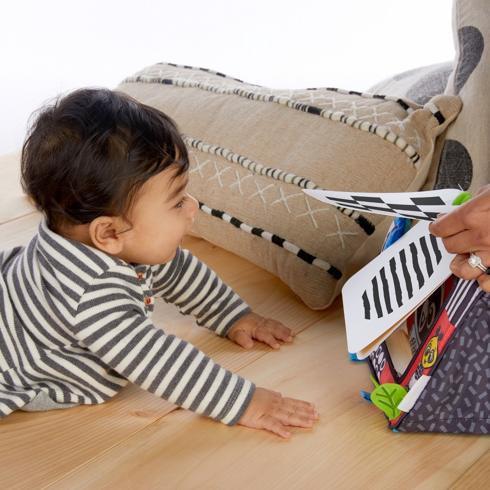 slide 2 of 9, Baby Einstein Black White and Bright Floor Mirror, 1 ct