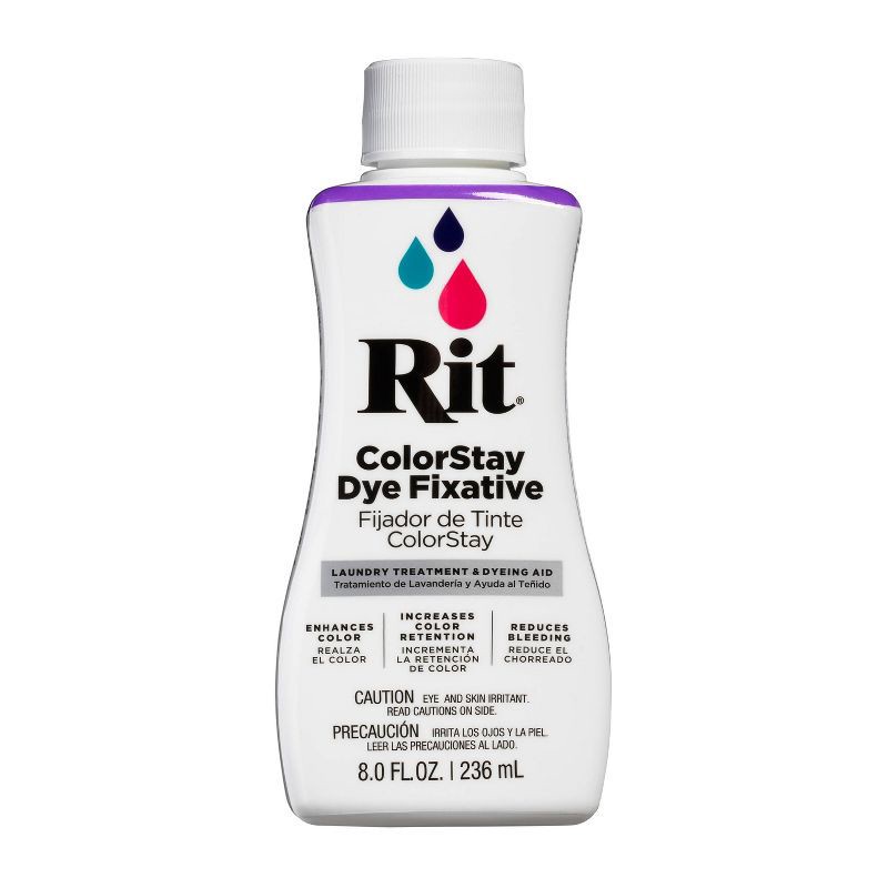 slide 1 of 6, Rit 8oz ColorStay Dye Fixative: Low-Odor, Permanent, Non-Toxic Liquid for Textiles, 8 oz