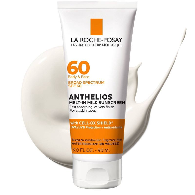 slide 2 of 7, La Roche Posay Anthelios Sunscreen Melt-In-Milk Lotion Face and Body Sunscreen - SPF 60 - 3 fl oz, 60 x 3 fl oz