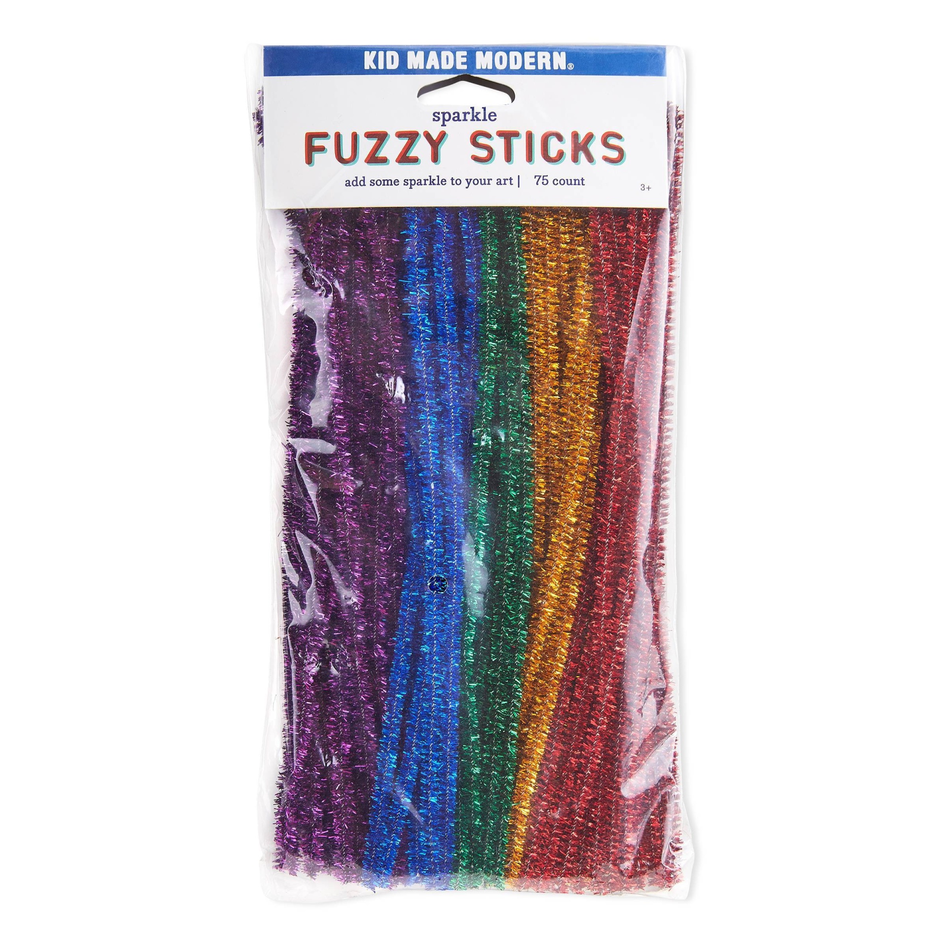 slide 1 of 5, Kid Made Modern Sparkle Fuzzy Sticks, 75 ct