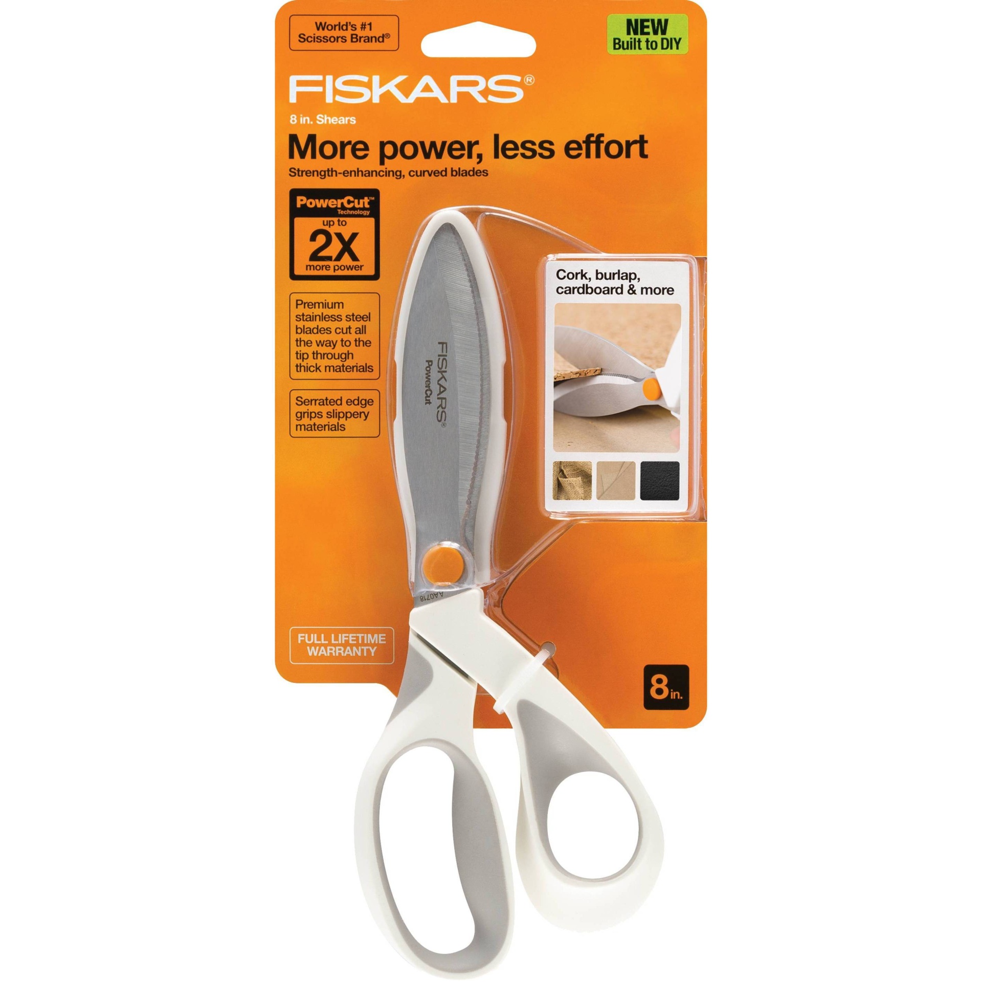 slide 1 of 8, Fiskars Powercut Scissors, 1 ct