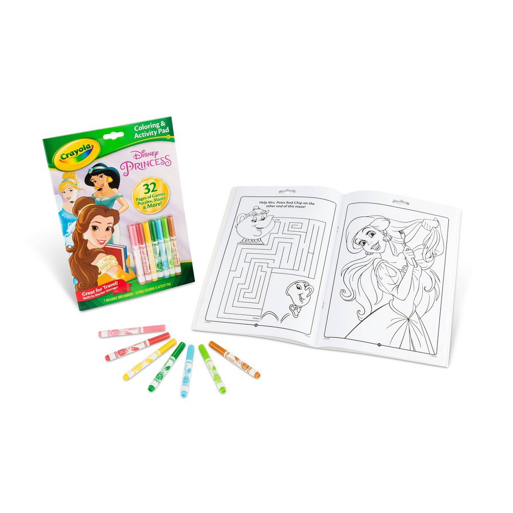 slide 2 of 4, Crayola 32pg Disney Princess Coloring Activity Pad, 1 ct