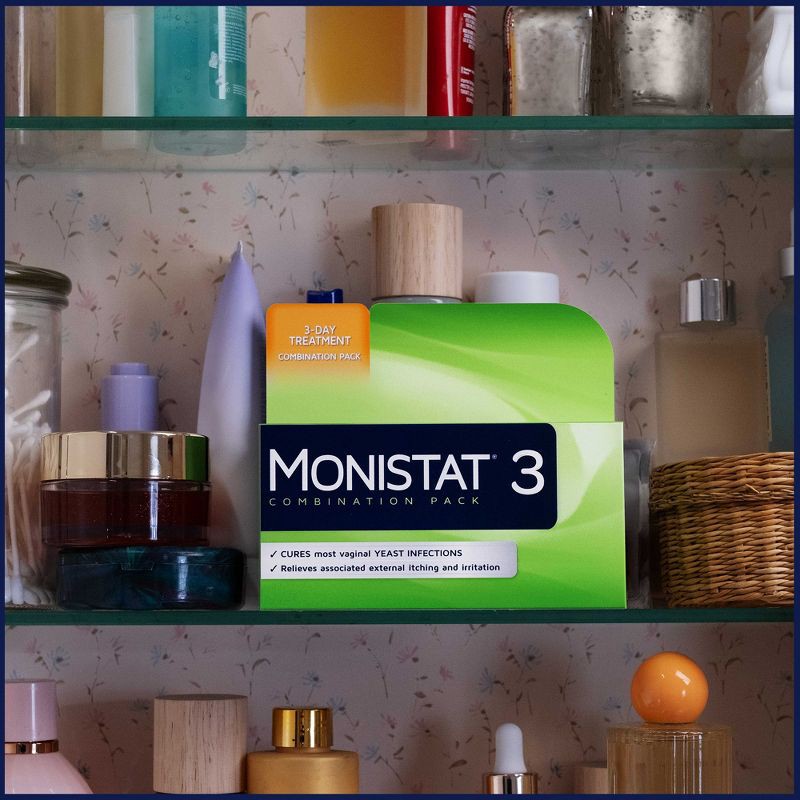 slide 6 of 12, Monistat 3-Dose Yeast Infection Treatment, 3 Ovule Inserts & External Itch Cream, 1 ct