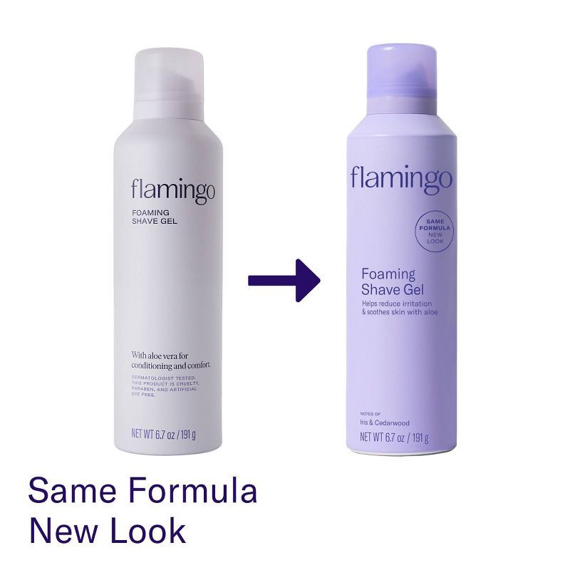 slide 2 of 7, Flamingo Foaming Shave Gel with Aloe Vera - 6.7oz, 6.7 oz