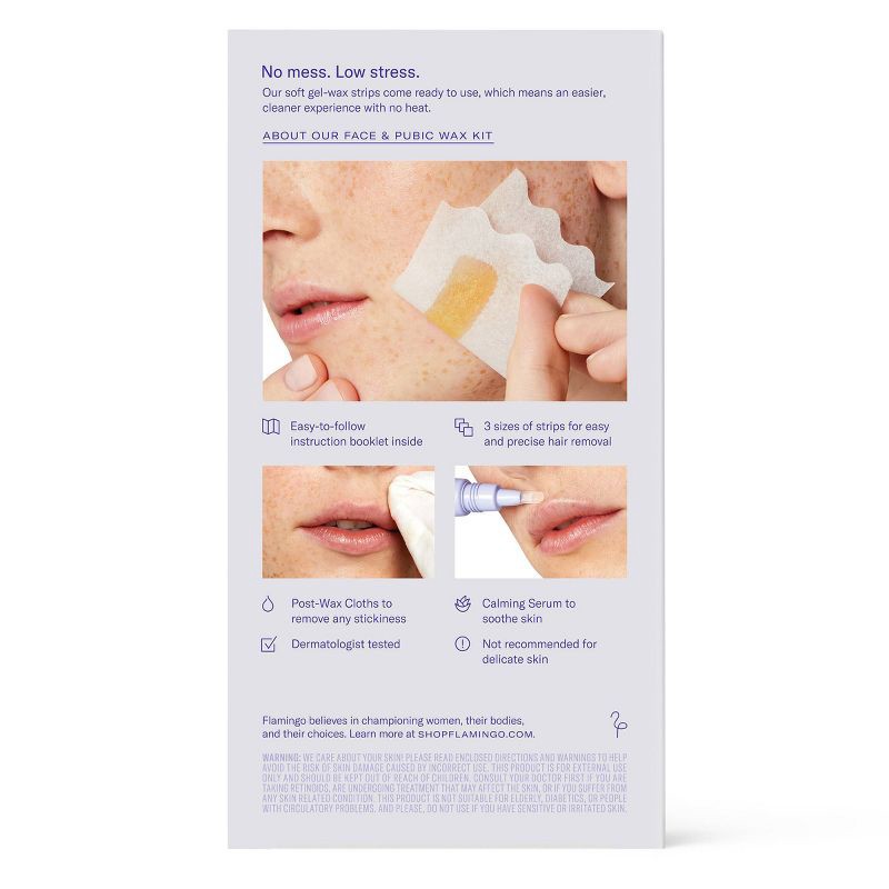 slide 7 of 13, Flamingo Women's Face Wax Kit - 20ct, 20 ct