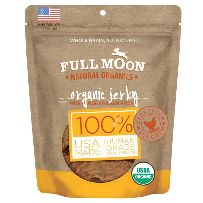 slide 1 of 4, Full Moon Organic Jerky Chicken Recipe Dog Treats - 16oz, 16 oz