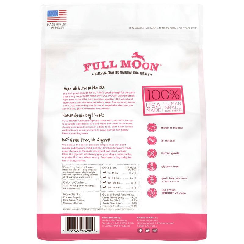 slide 2 of 3, Full Moon Chicken Strips Jerky Dog Treats - 12oz, 12 oz